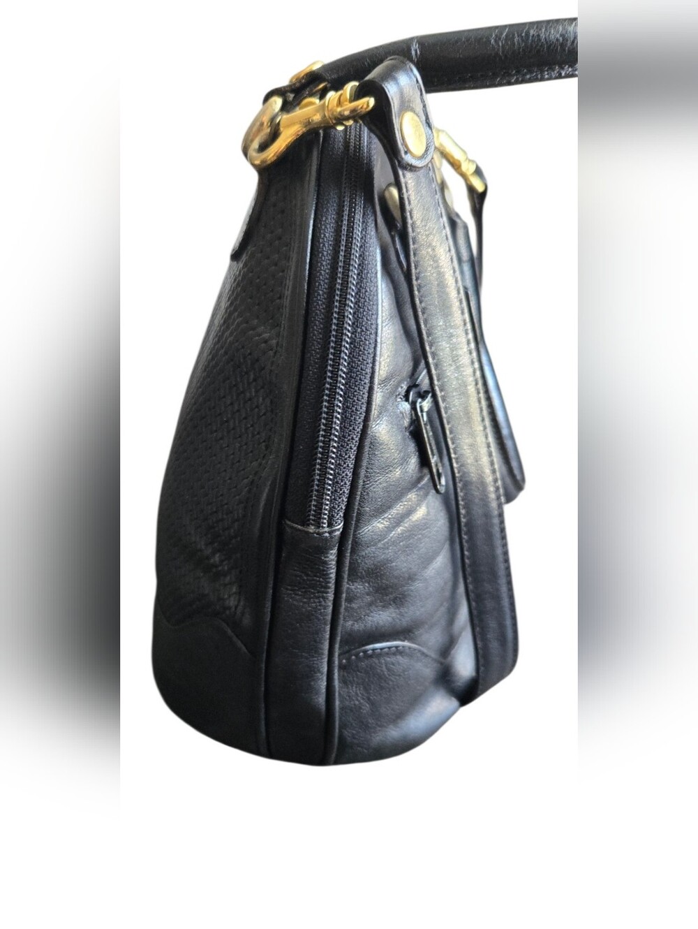 Oroton Vintage Black Cowhide Woven Crossbody Bag - Picture 9 of 14